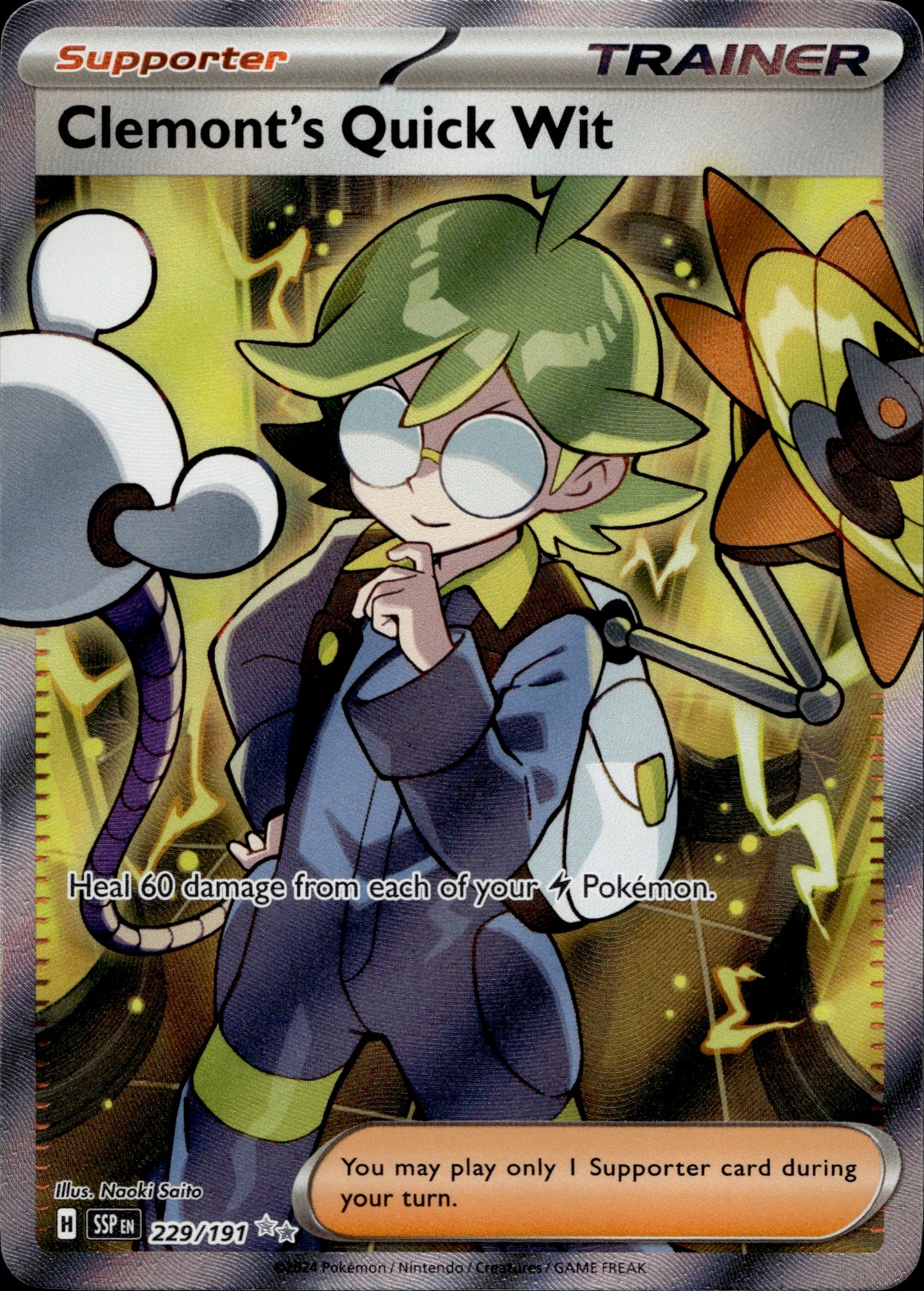 Clemont's Quick Wit 229/191 - Surging Sparks - #001