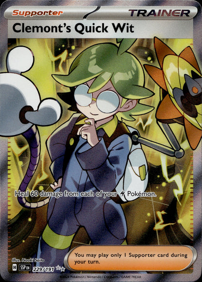 Clemont's Quick Wit 229/191 - Surging Sparks - #001