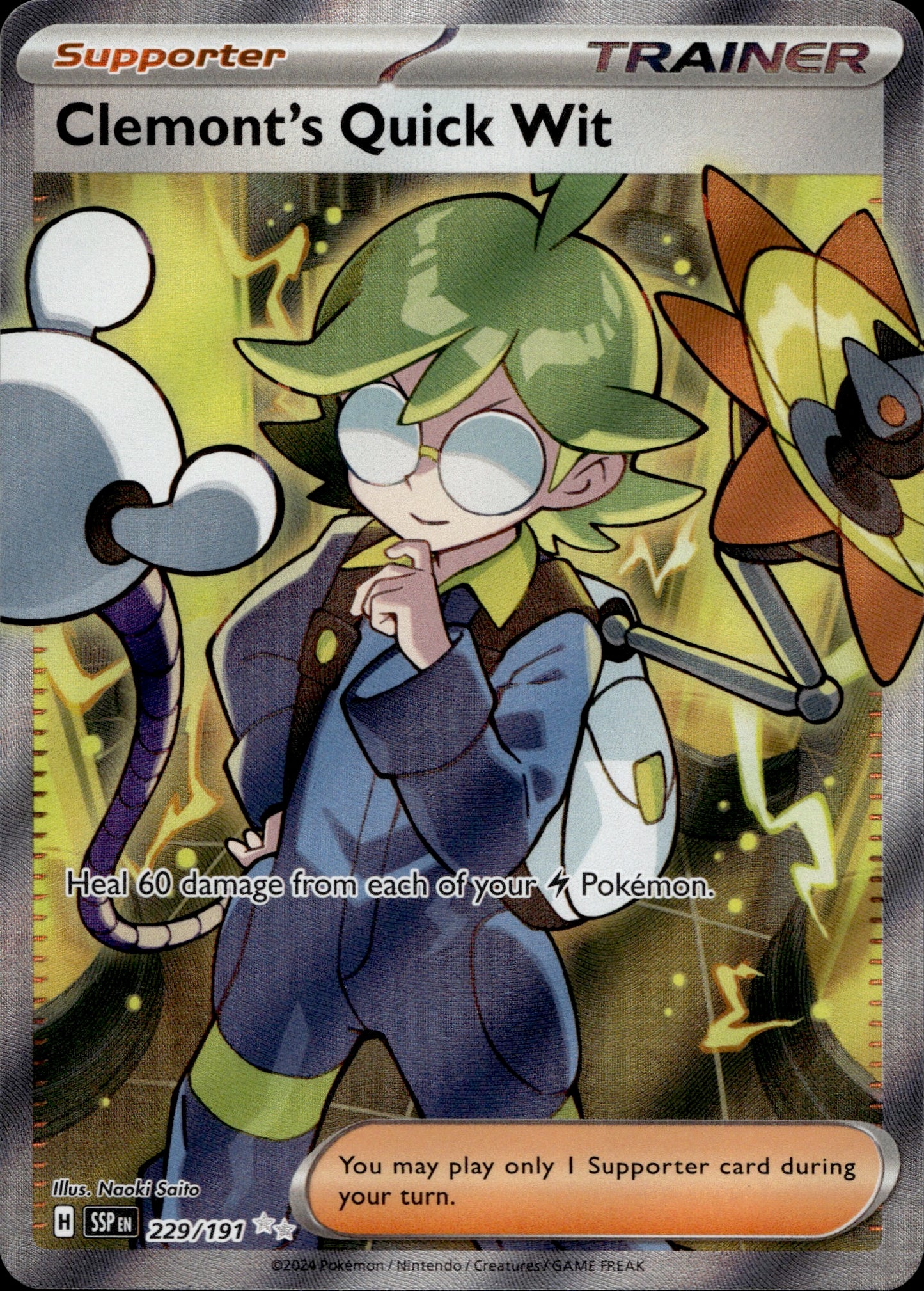 Clemont's Quick Wit 229/191 - Surging Sparks - #002