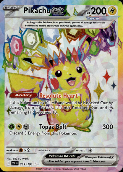 Pikachu Ex 219/191 - Surging Sparks
