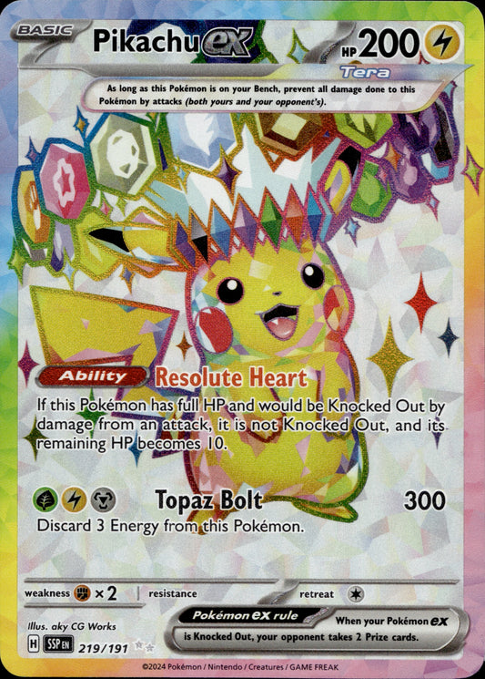Pikachu Ex 219/191 - Surging Sparks